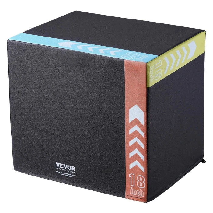 Плиометрический бокс VEVOR 20/18/16 дюймов, разноцветный.