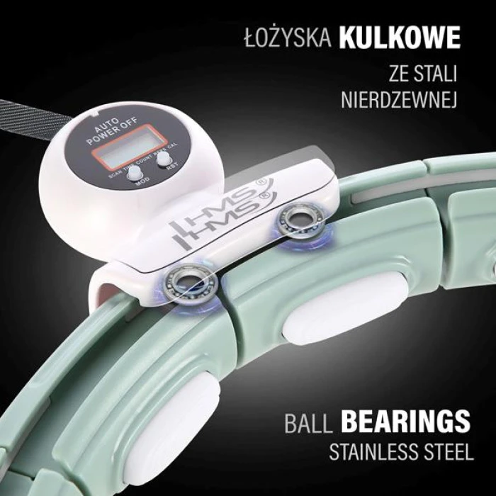 НАБОР ХУЛА-ХУП МАГНИТНЫЙ ЗЕЛЕНЫЙ HHM15 С ГАРЮ + СЧЕТЧИК HMS + ПОДДЕРЖКА НА ТАЛИЮ BR163 КРАСНЫЙ