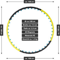 Обруч Maxxiva MAXXIVA, 108 см, черно-желтый