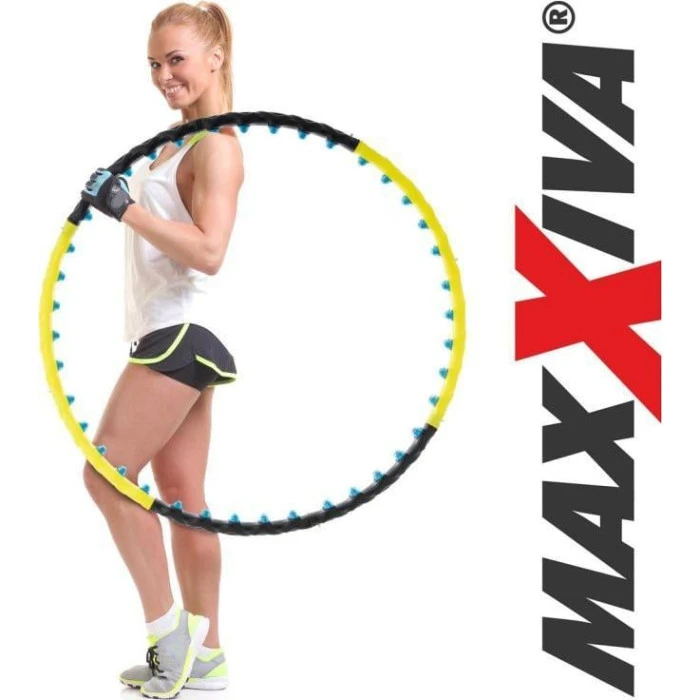 Обруч Maxxiva MAXXIVA, 108 см, черно-желтый