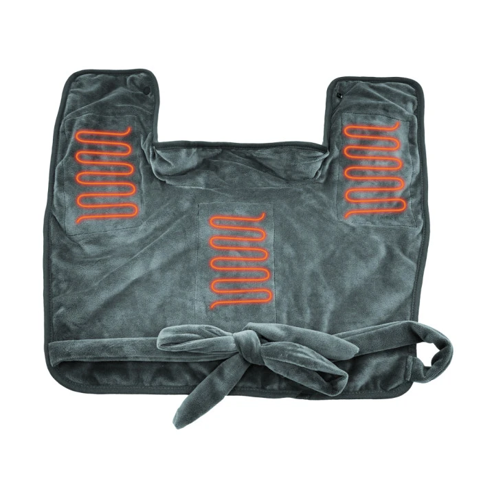 Массажный воротник для шеи с подогревом inSPORTline Huggis - серый