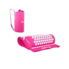 Коврик и подушка для точечного массажа inSPORTline Alavea II + сумка - Розовый