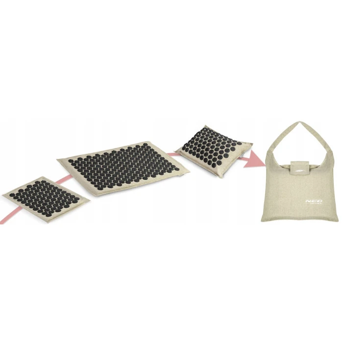 Килимок для акупресури Neo-Sport NS-902 бежево-чорний