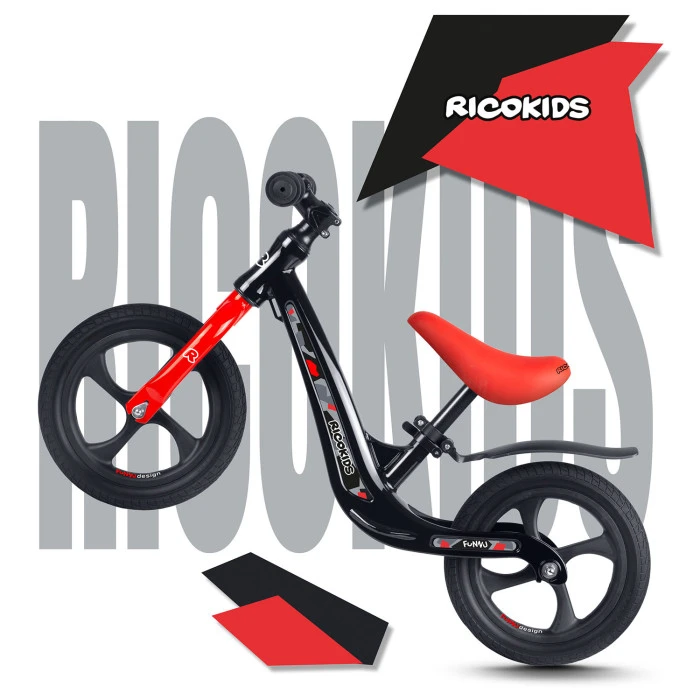 Біговел Ricokids FUNNU чорно-червоний