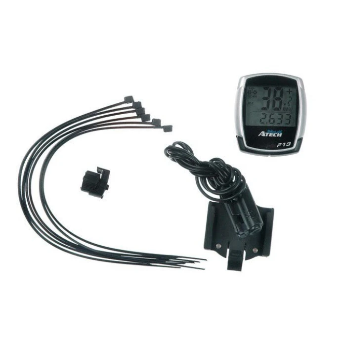 Велокомп'ютер ATECH TU-13 13. дротовий - чорний