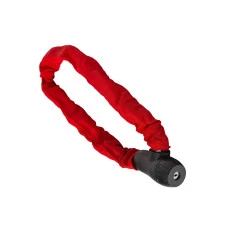 Велосипедный замок на ключ 8х900мм в чехле, красный