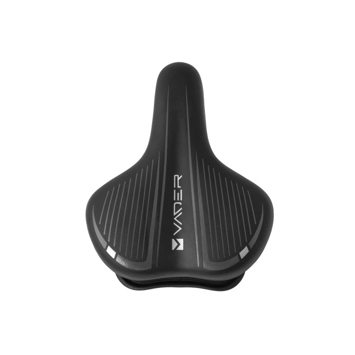 Сідло CITY VADER COMFORT VD863B-01еластомер + ручка, 245х210мм, чорний