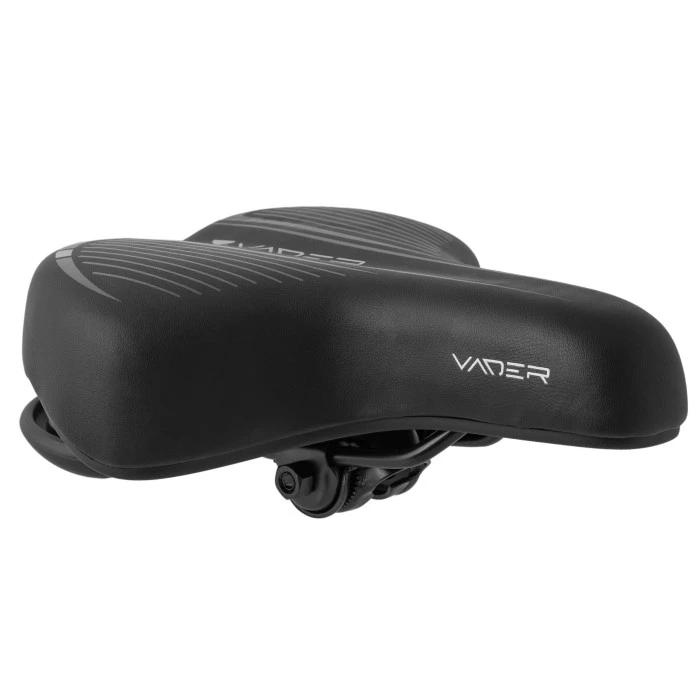 Сідло CITY VADER COMFORT VD863B-01еластомер + ручка, 245х210мм, чорний