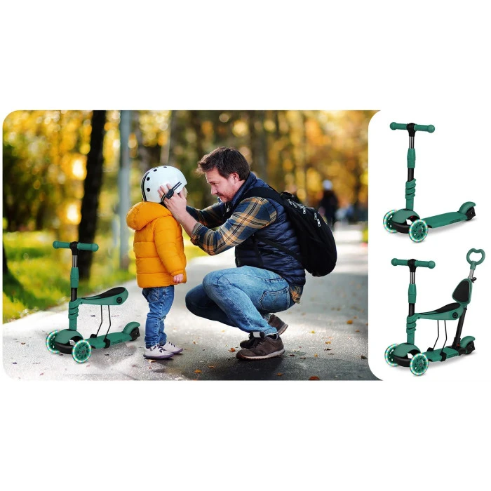 Самокат дитячий триколісний Ricokids Todi зелений