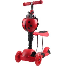 Самокат детский трехколесный Enero Божья коровка