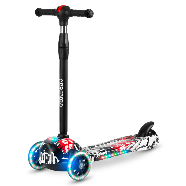 Самокат дитячий триколісний Ricokids Piko чорно-червоний