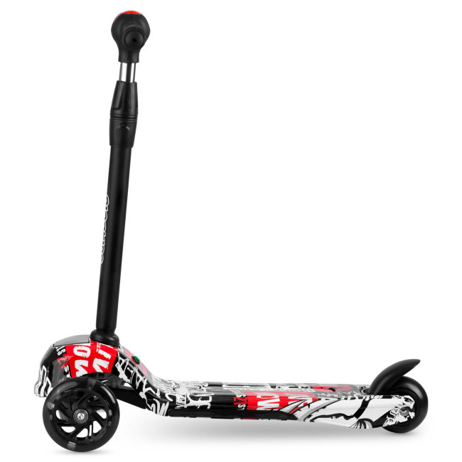 Самокат дитячий триколісний Ricokids Piko чорно-червоний