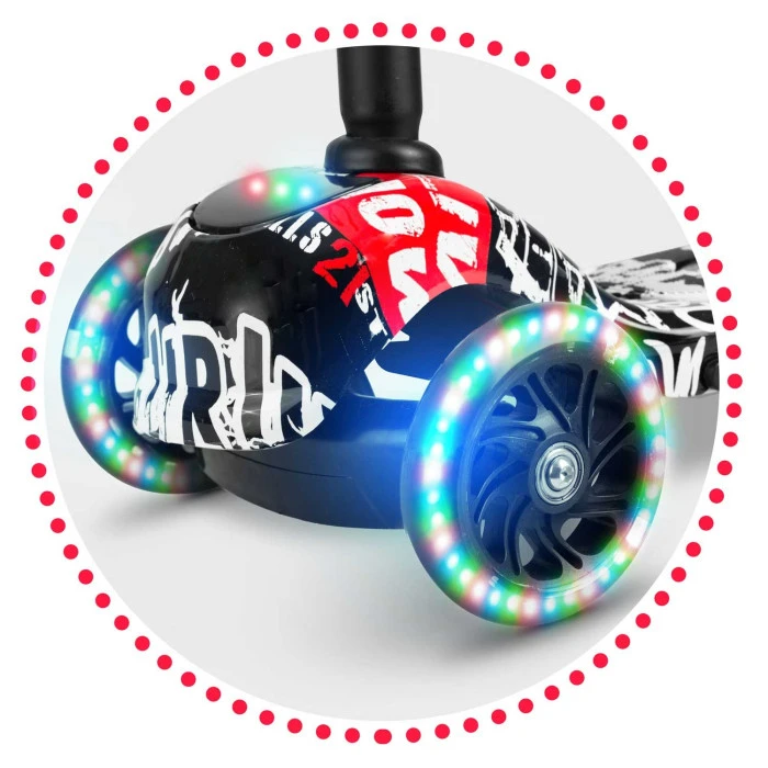 Самокат детский трехколесный Ricokids Piko черно-красный