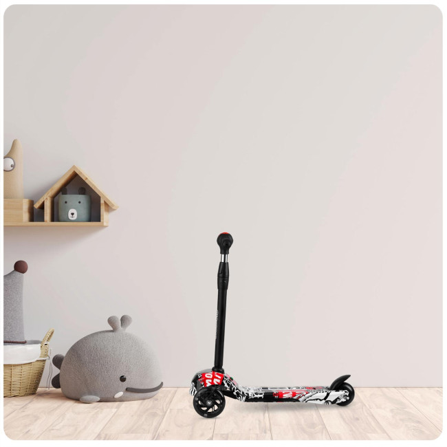 Самокат дитячий триколісний Ricokids Piko чорно-червоний