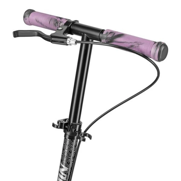 Самокат складной Nils Extreme HM183, черно-фиолетовый