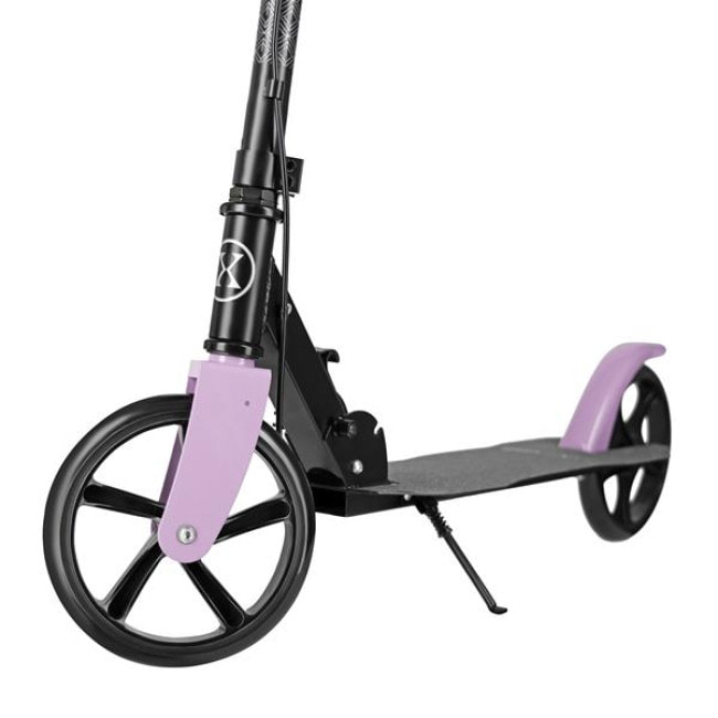 Самокат складной Nils Extreme HM183, черно-фиолетовый