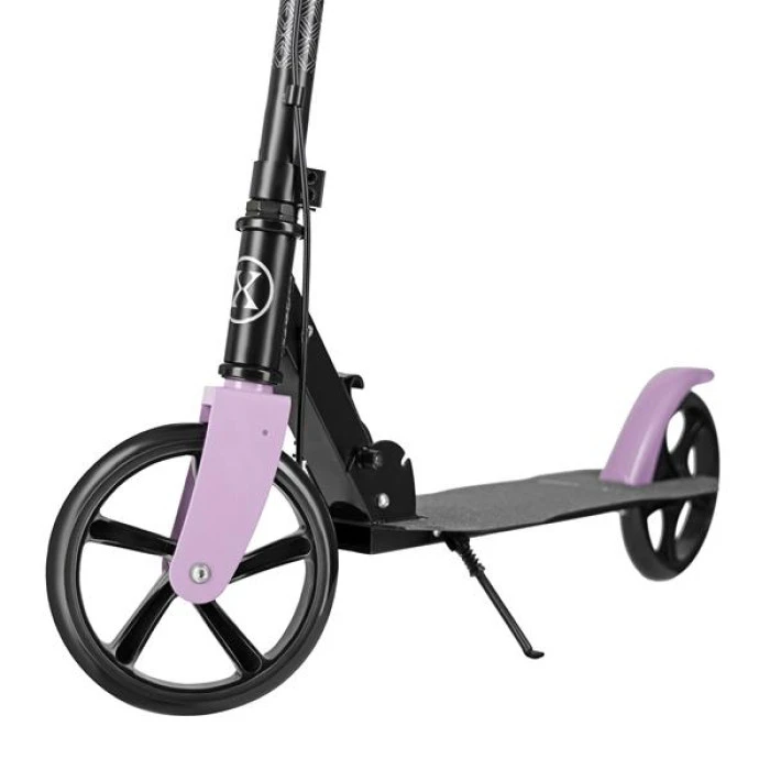 Самокат складной Nils Extreme HM183, черно-фиолетовый