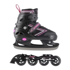 Ролики/Ковзани NH11912 A 2в1 NILS EXTREME - розмір L(39-42)/ чорно-рожеві