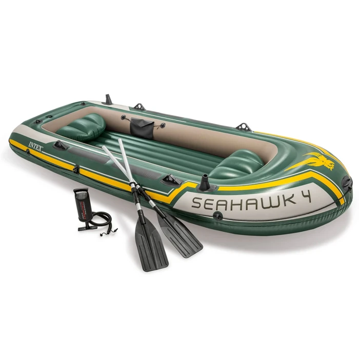 Лодка надувная Intex Seahawk 4 351 x 145 x 48 см, зеленый