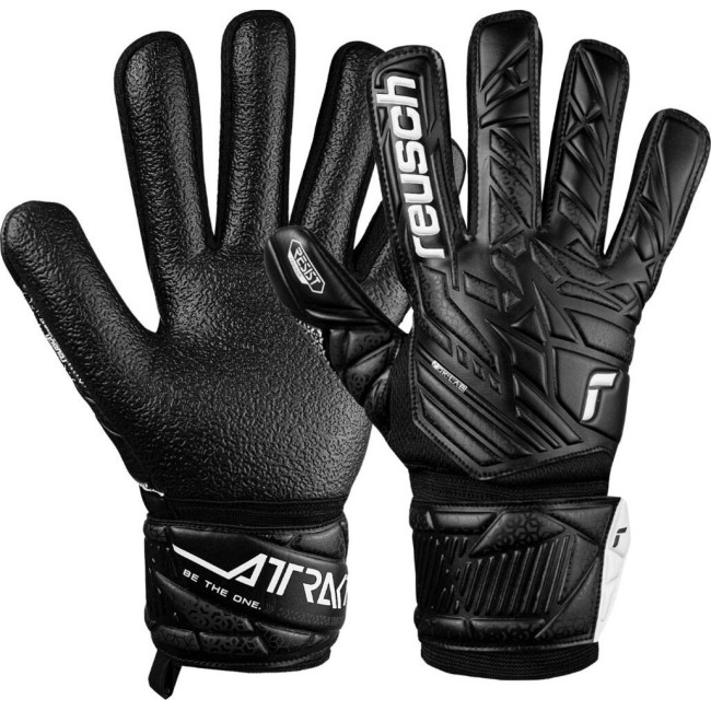 Перчатки вратарские Reusch Attrakt Resist czarne 5570615 7700 г.9,5, черные