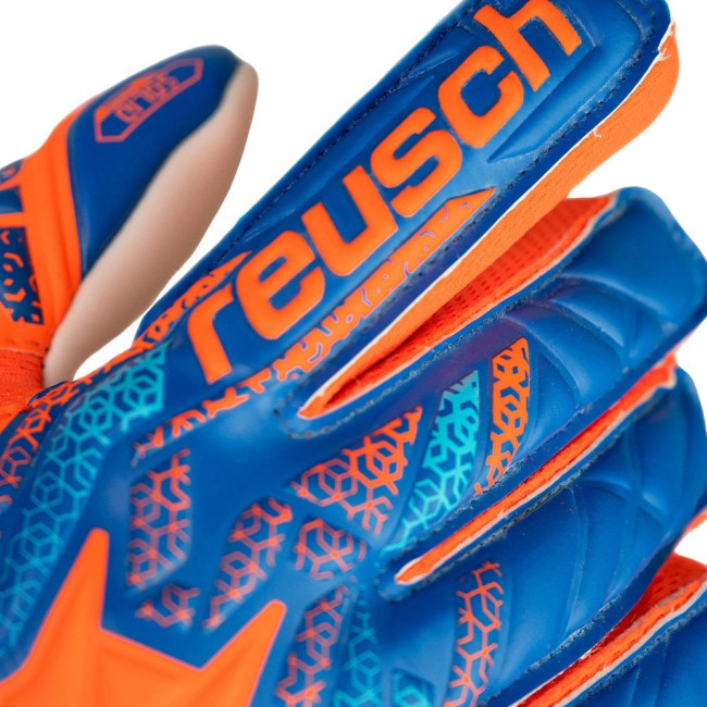 Перчатки вратарские Reusch Attrakt Starter Solid Finger Support Junior 5472511 2290 г.5, оранжево-синие