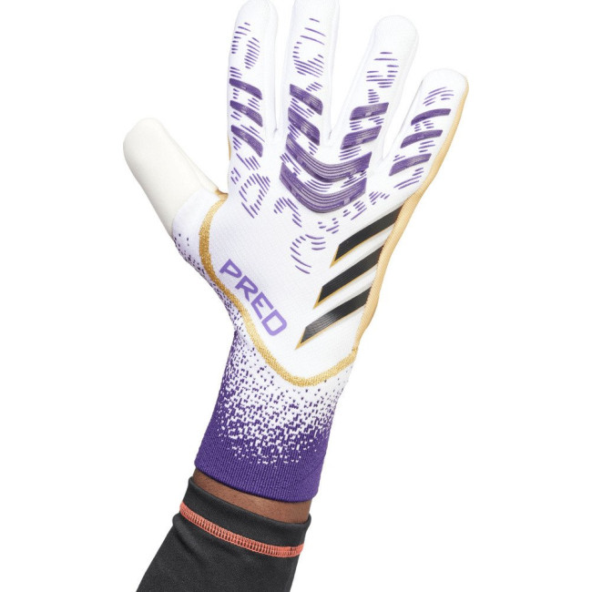 Перчатки вратарские Adidas Predator GL Pro JZ5787 г. 11, бело-фиолетовые