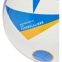 М'яч футбольний Adidas Euro24 Club Fussballliebe IN9371 розмір 4, біло-блакитний