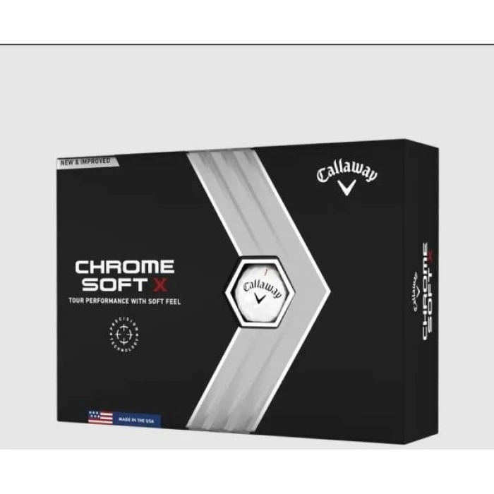 Мячи для гольфа Callaway Chrome Soft X 12шт, белые