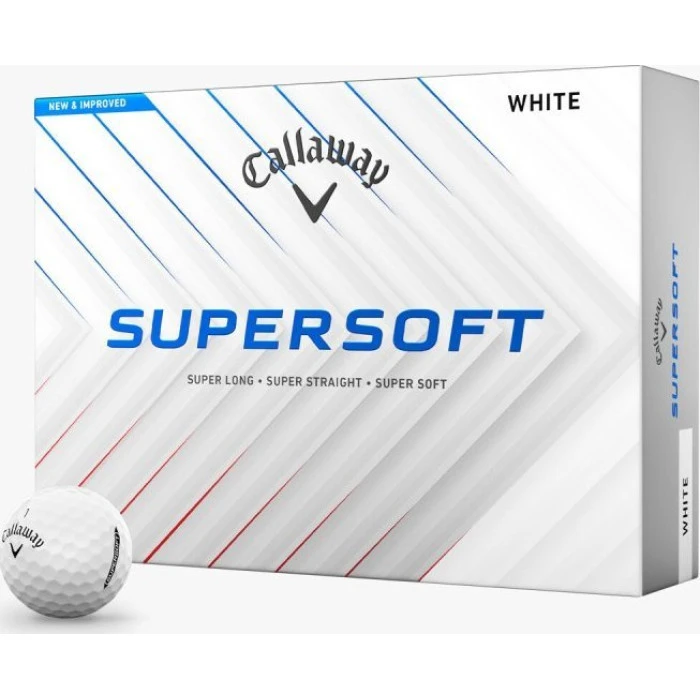 М'ячі для гольфу Callaway Supersoft 2025 12 шт, білі
