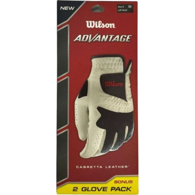 Рукавички для гольфу Wilson Advantage MLH р. XL, біло-чорні
