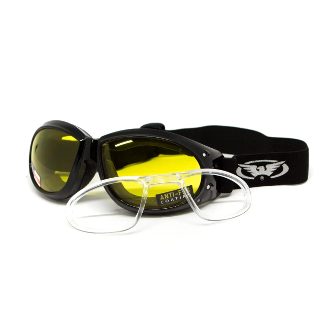 Окуляри захисні з ущільнювачем Global Vision Eliminator RX Anti-Fog, жовті