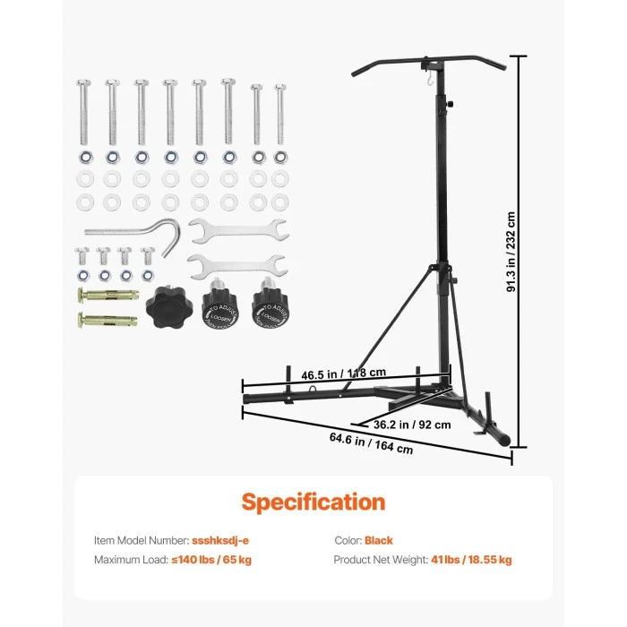 Стойка для боксерского мешка VEVOR, черная