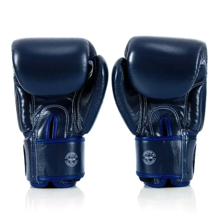 Рукавички боксерські шкіряні з бинтами Fairtex BGV1-ONE 10 унцій, темно-сині
