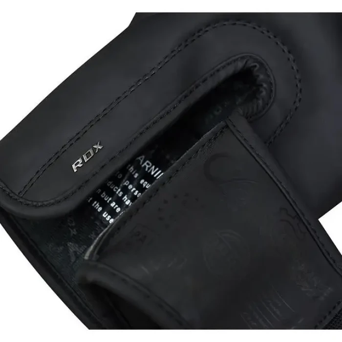 Перчатки боксерские с капой RDX F15 Noir Matte размер 12 унций, черные