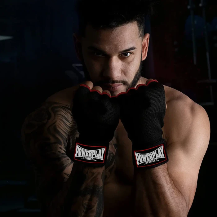 Перчатки-бинты с гелевыми подушечками PowerPlay 3096 размер S, черные