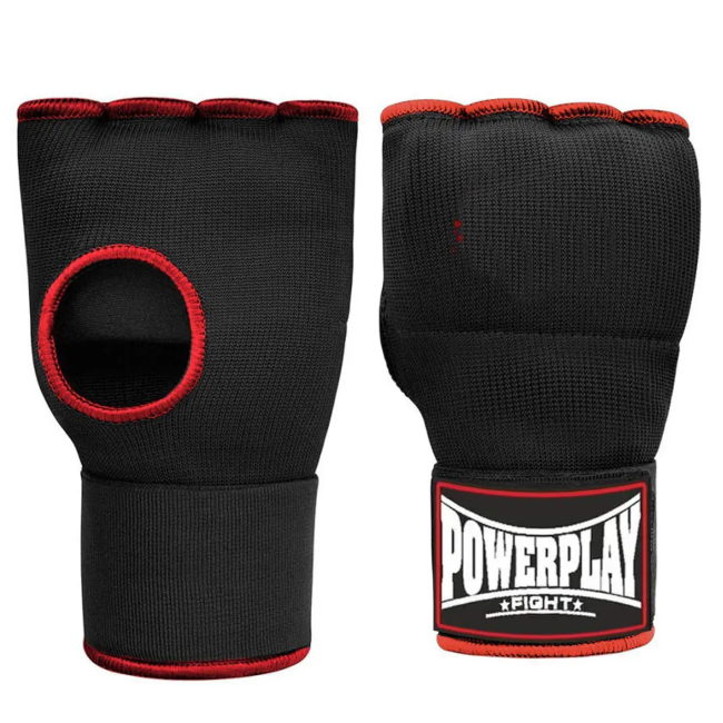 Перчатки-бинты с гелевыми подушечками PowerPlay 3096 размер S, черные