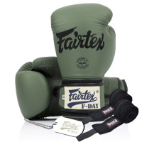 Рукавички боксерські з бинтами Fairtex BGV11 Green 16 унцій