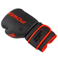 Перчатки боксерские PowerPlay 3024 Ultra Mat размер 8 унций, черно-красные