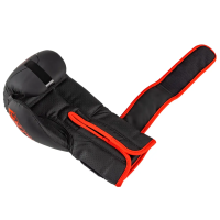 Перчатки боксерские PowerPlay 3024 Ultra Mat размер 8 унций, черно-красные