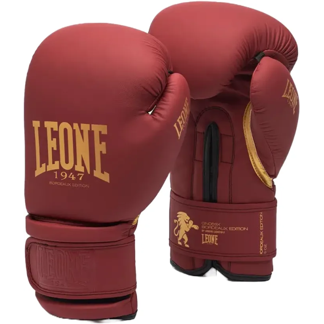 Рукавички боксерські з капою Leone GN059X BORDEAUX ED 10 унцій, червоні