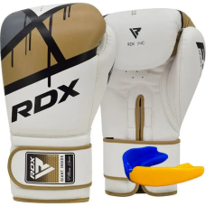 Рукавички боксерські з капою RDX F7 Ego розмір 16 унцій, біло-золотисті