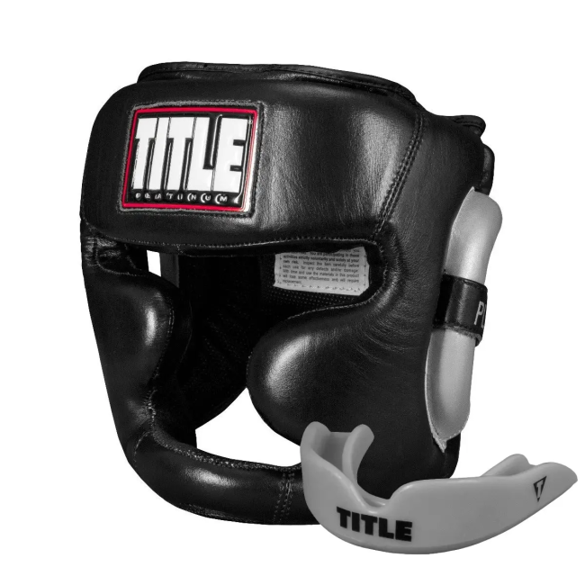 Шолом боксерський з капою TITLE Platinum Premier Full 2.0 розмір L, чорний