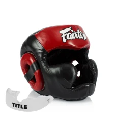 Шлем боксерский закрытый Fairtex HG13 размер XL, черно-красный