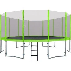 Батут SkyRamiz с наружной сеткой 16 футов 487 см зеленый