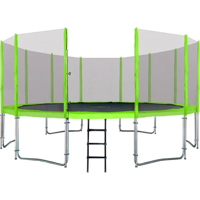 Батут SkyRamiz с наружной сеткой 16 футов 487 см зеленый