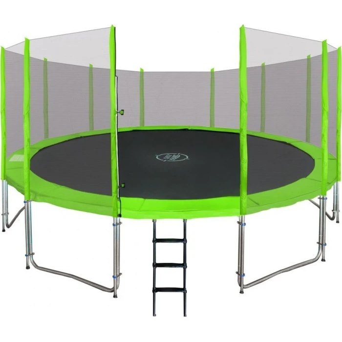 Батут SkyRamiz с наружной сеткой 16 футов 487 см зеленый