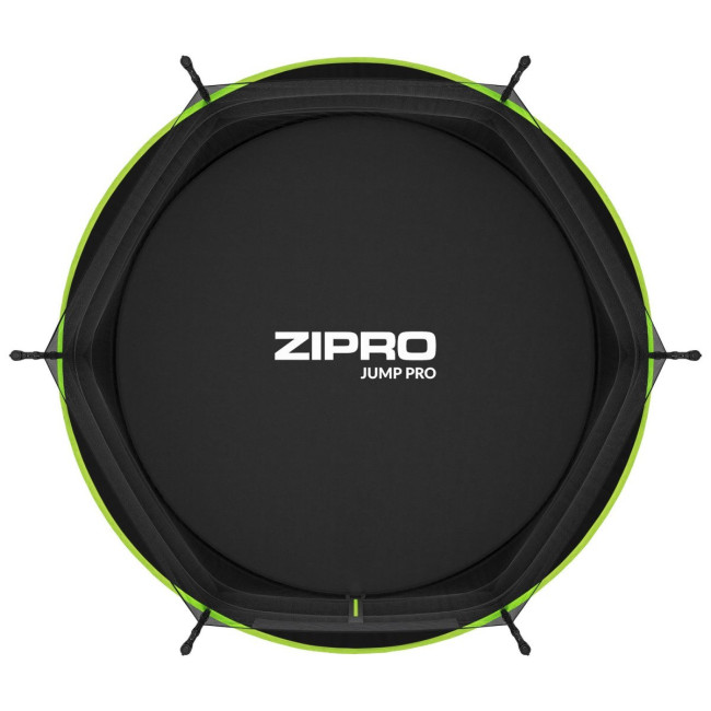 Батут Zipro Jump Pro с внутренней сеткой 8 футов 252 см черно-зеленый