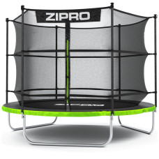 Батут Zipro Jump Pro с внутренней сеткой 8 футов 252 см черно-зеленый