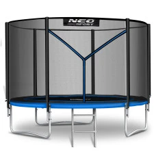 Батут Neo-Sport з зовнішньою сіткою 10 футів 312 см чорно-синій