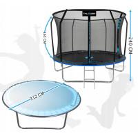 Батут THUNDER INSIDE ELITE з внутрішньою сіткою 10 футів 312 см чорно-блакитний